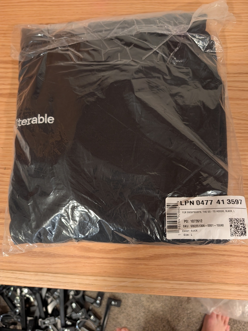 Fabletics Men's Year Round Terry Hoodie Relaxed Fit Black Men's Small